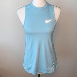 Nike Running Dri Fit Light Blue Sleeveless Crewneck Tank Top Womens XS